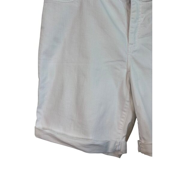 Talbots Women's Girlfriend Denim White Stretch Short 7 1/2 Inseam Size 16 Petite - Picture 5 of 11